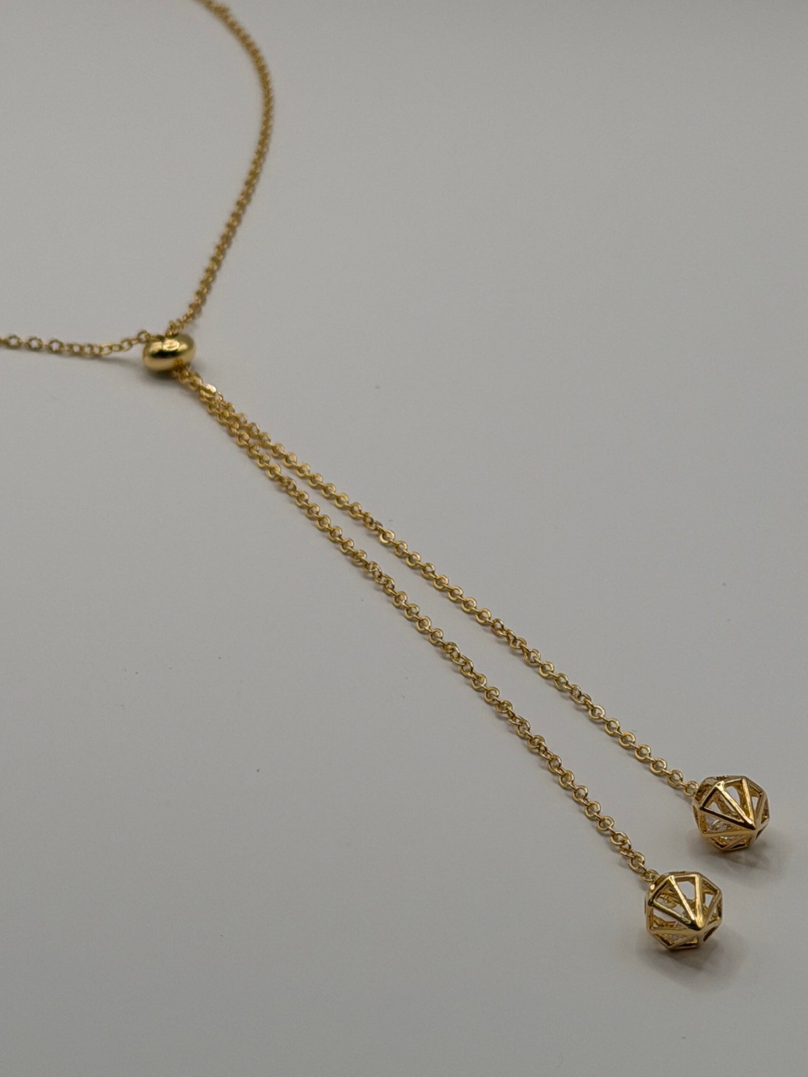 Colar dourado com pingente de zirconia cristal banho em ouro 18k - Image 2